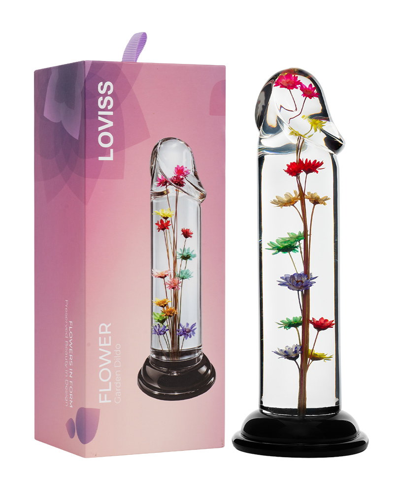 LOVISS - Helichrysum Garden Flower Dildo Smooth - Transparant-Erotiekvoordeel.nl