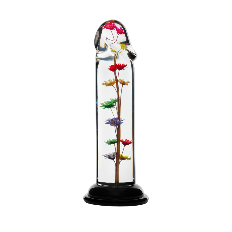 LOVISS - Helichrysum Garden Flower Dildo Smooth - Transparant-Erotiekvoordeel.nl