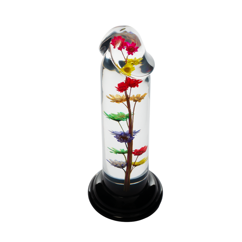 LOVISS - Helichrysum Garden Flower Dildo Smooth - Transparant-Erotiekvoordeel.nl