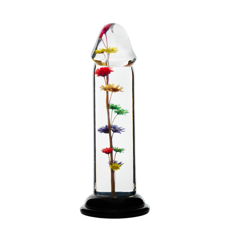 LOVISS - Helichrysum Garden Flower Dildo Smooth - Transparant-Erotiekvoordeel.nl