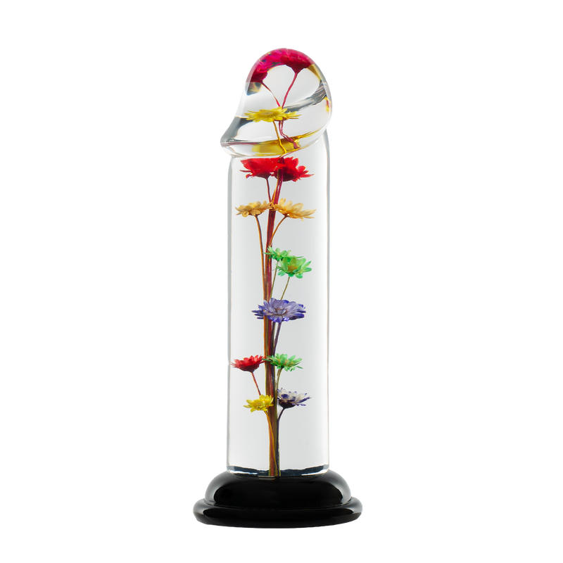 LOVISS - Helichrysum Garden Flower Dildo Smooth - Transparant-Erotiekvoordeel.nl