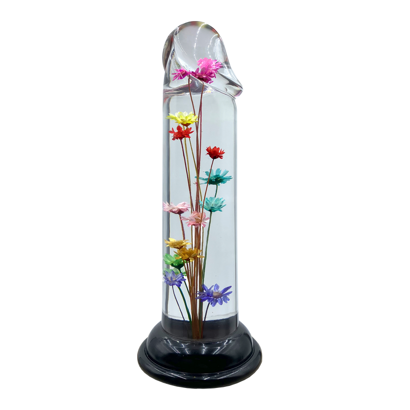LOVISS - Helichrysum Garden Flower Dildo Smooth - Transparant-Erotiekvoordeel.nl