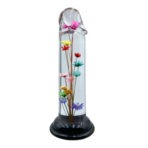 LOVISS Helichrysum Garden Flower Dildo Smooth - Trasparente-Erotiekvoordeel.nl