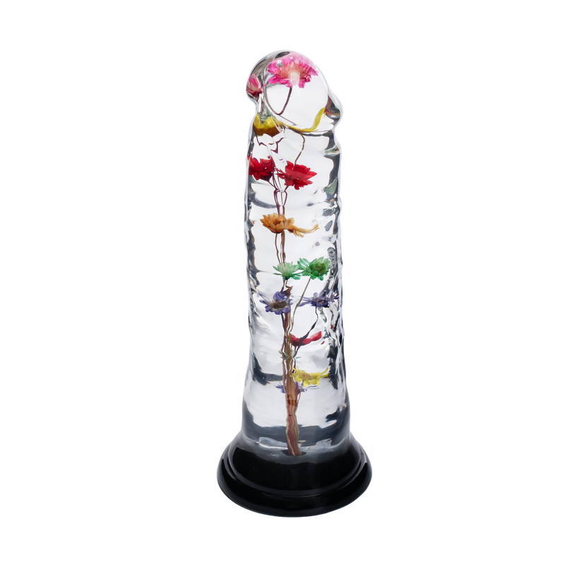LOVISS - Helichrysum Garden Flower Dildo Texture - Transparant-Erotiekvoordeel.nl
