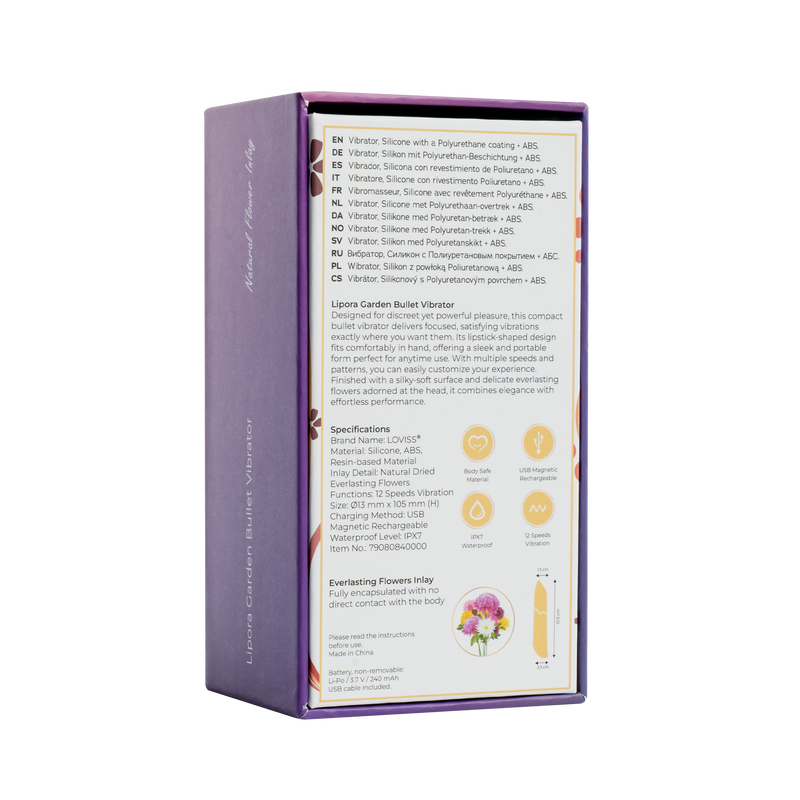 LOVISS - Lipora - Garden Bullet Vibrator - Paars-Erotiekvoordeel.nl