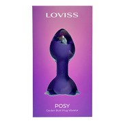 LOVISS - Posy - Plug anal vibrant Garden avec télécommande - Violet - Erotiekvoordeel.nl