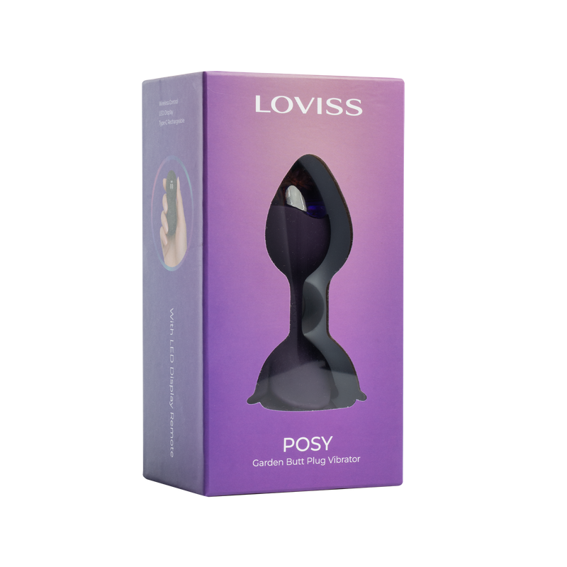 LOVISS - Posy - Plug anal vibrant Garden avec télécommande - Paars-Erotiekvoordeel.nl
