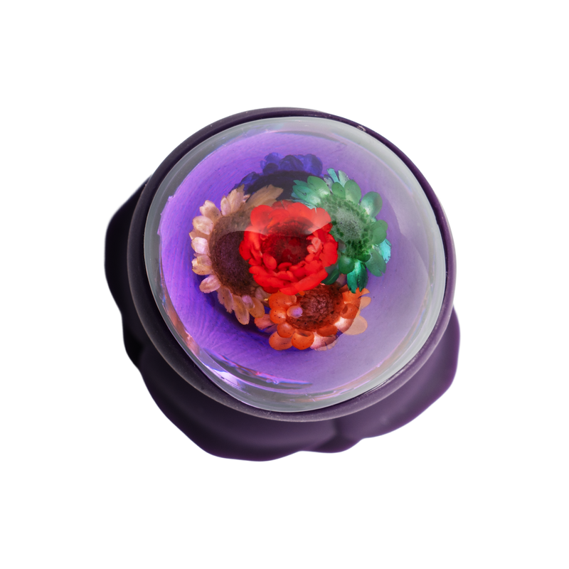 LOVISS - Posy - Garden : plug anal vibrant avec télécommande - Violet - Erotiekvoordeel.nl