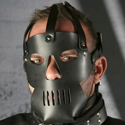 Laced Up Boutique - Skull Mask - Silence of the Lambs Mask - PU Leather - Black-Erotiekvoordeel.nl