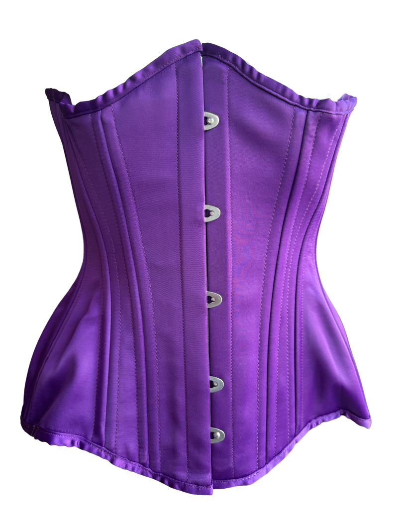 Laced-up - Corsé de satén bajo el pecho - Morado - Erotiekvoordeel.nl