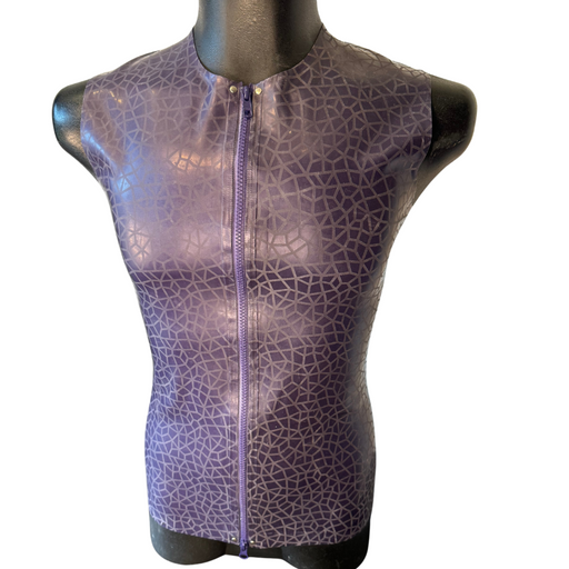 Latex 101 - Canotta da uomo in lattice - Viola con stampa Sahara - Taglia M - Erotiekvoordeel.nl