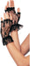 Leg Avenue - Fingerless Lace Gloves Black One Size-Erotiekvoordeel.nl