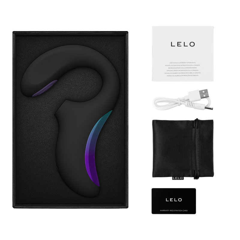 Lelo - Enigma Double Sonic - Potrójna Stymulacja - Sterowanie Przez Aplikację - Czarny-Erotiekvoordeel.nl
