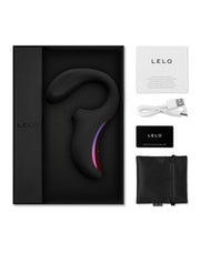 Lelo - Enigma - Vibrador para el punto G y de aire comprimido - Negro-Erotiekvoordeel.nl