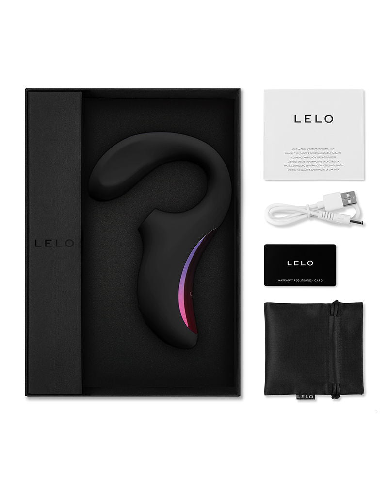 Lelo - Enigma - Vibrador para el punto G y de aire comprimido - Negro-Erotiekvoordeel.nl
