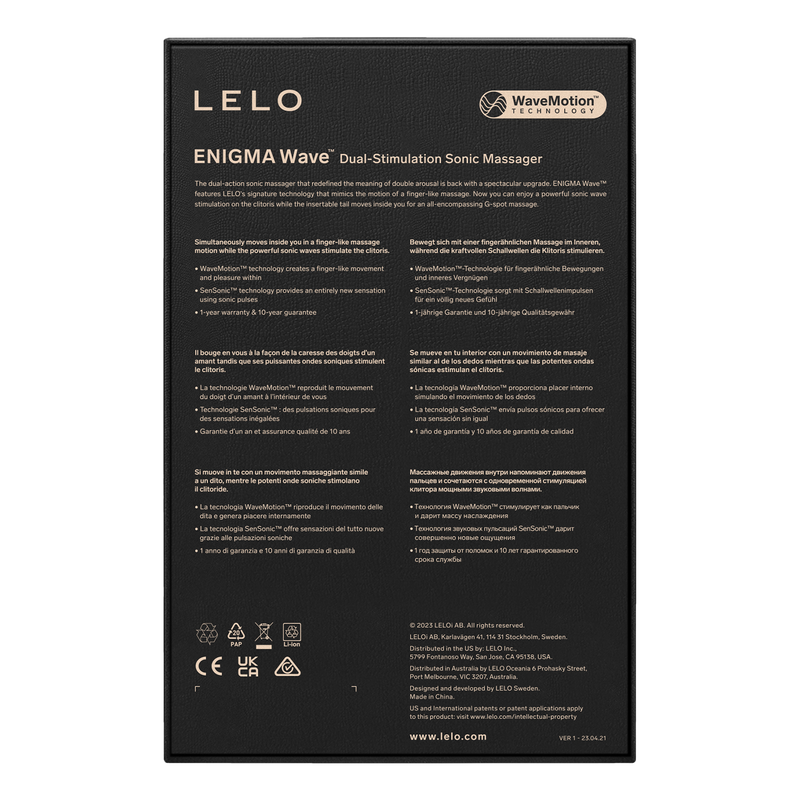 Lelo - Enigma Wave - G-spot en Luchtdruk Vibrator - Paars-Erotiekvoordeel.nl