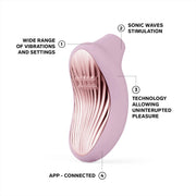 Lelo - Sona 3 Cruise - Vibrador neumático - Rosa suave-Erotiekvoordeel.nl
