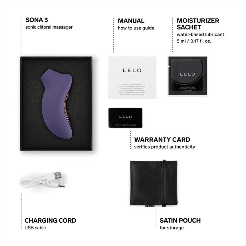 Lelo - Sona 3 - Luftdruck-Vibrator - Lila-Erotiekvoordeel.nl