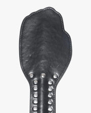 Leather Spanking Paddle - Studded Hand - Black - Erotiekvoordeel.nl