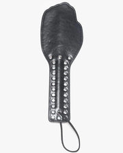 Leather Spanking Paddle - Studded Hand - Black-Erotiekvoordeel.nl