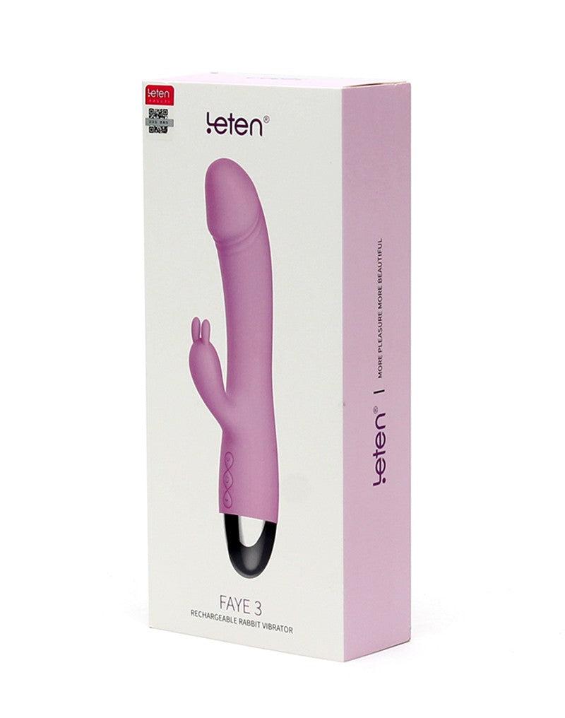 Leten - Faye 3 - Rabbit Vibrator - Silicone - Pink-Erotiekvoordeel.nl