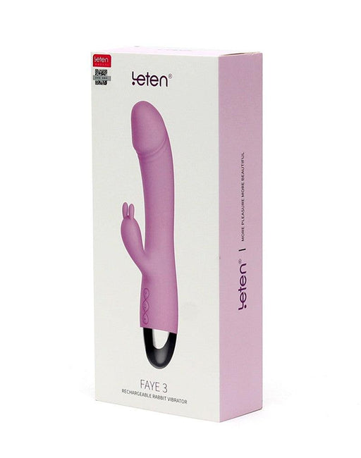 Leten - Faye 3 - Rabbit Vibrator - Silicone - Pink-Erotiekvoordeel.nl