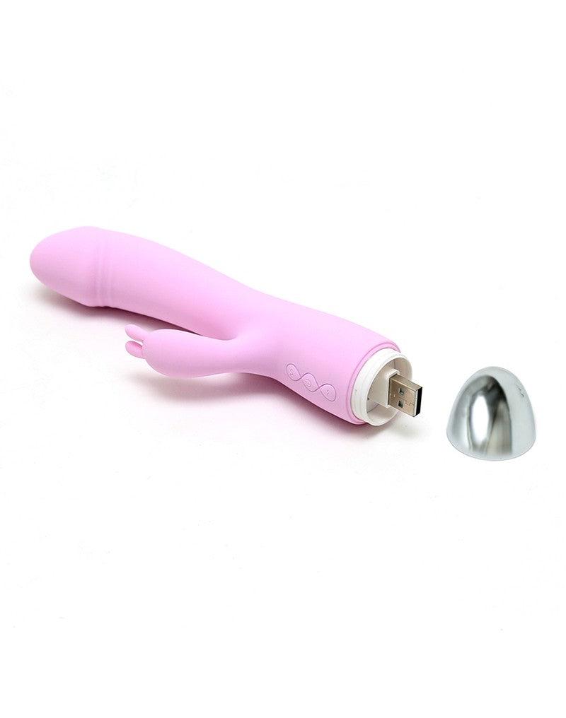 Leten - Faye 3 - Rabbit Vibrator - Silicone - Pink-Erotiekvoordeel.nl