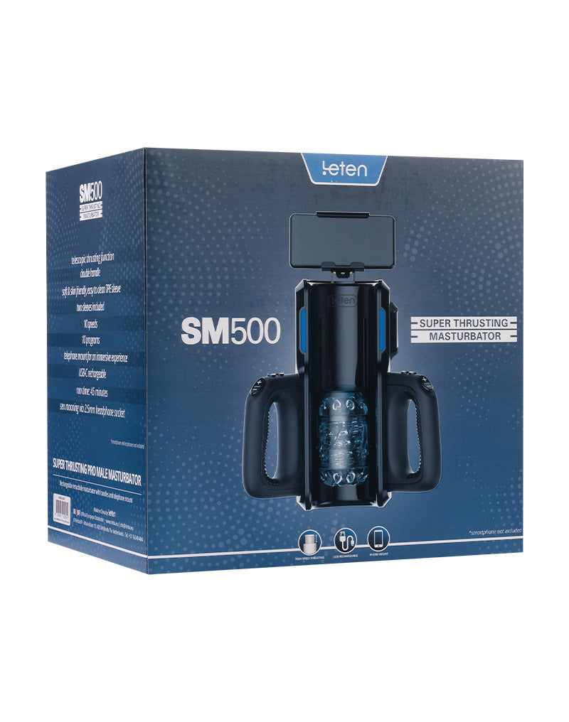 Leten - SM 500 - Super Thrusting Masturbator con supporto per telefono - Erotiekvoordeel.nl