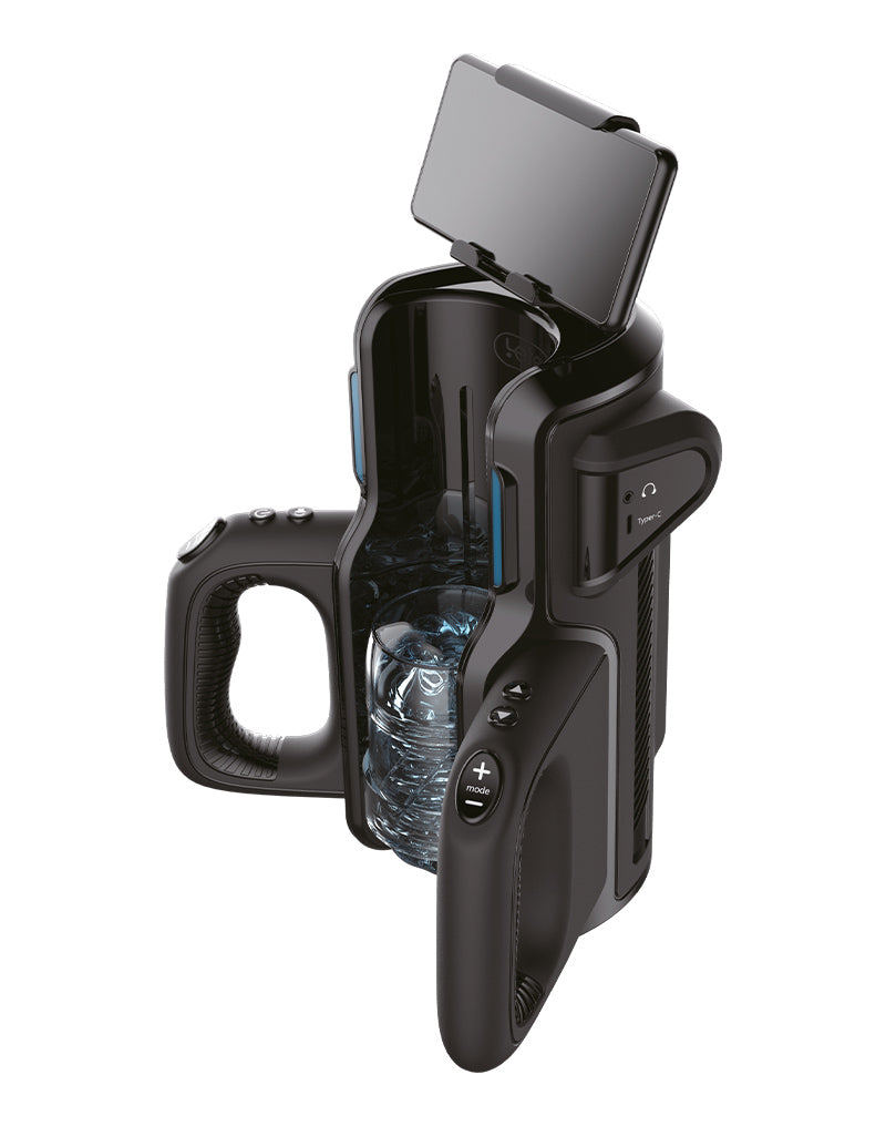 Leten - SM 500 - Masturbatore Super Thrusting con supporto per telefono - Erotiekvoordeel.nl
