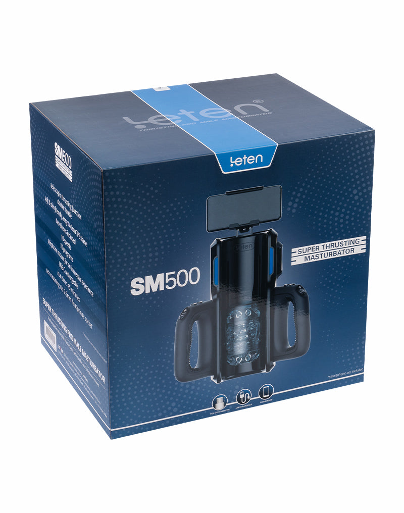 Leten - SM 500 - Masturbatore Super Thrusting con supporto per telefono - Erotiekvoordeel.nl