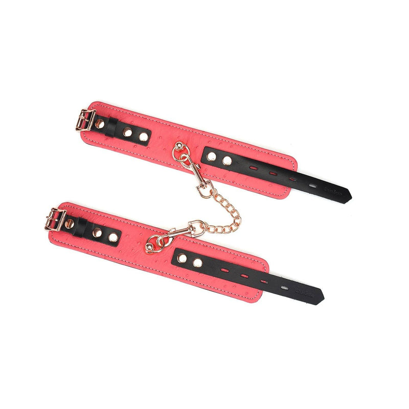 Liebe Seele - Angel's Kiss Enkelboeien Met Afsluitbare Gespen - Luxe En exclusief ontwerp - Roze/Zwart/Rosé Goud-Erotiekvoordeel.nl