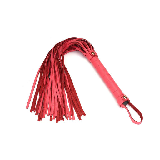 Liebe Seele - Angel's Kiss Exclusive Leather Flogger - Red Pink-Erotiekvoordeel.nl