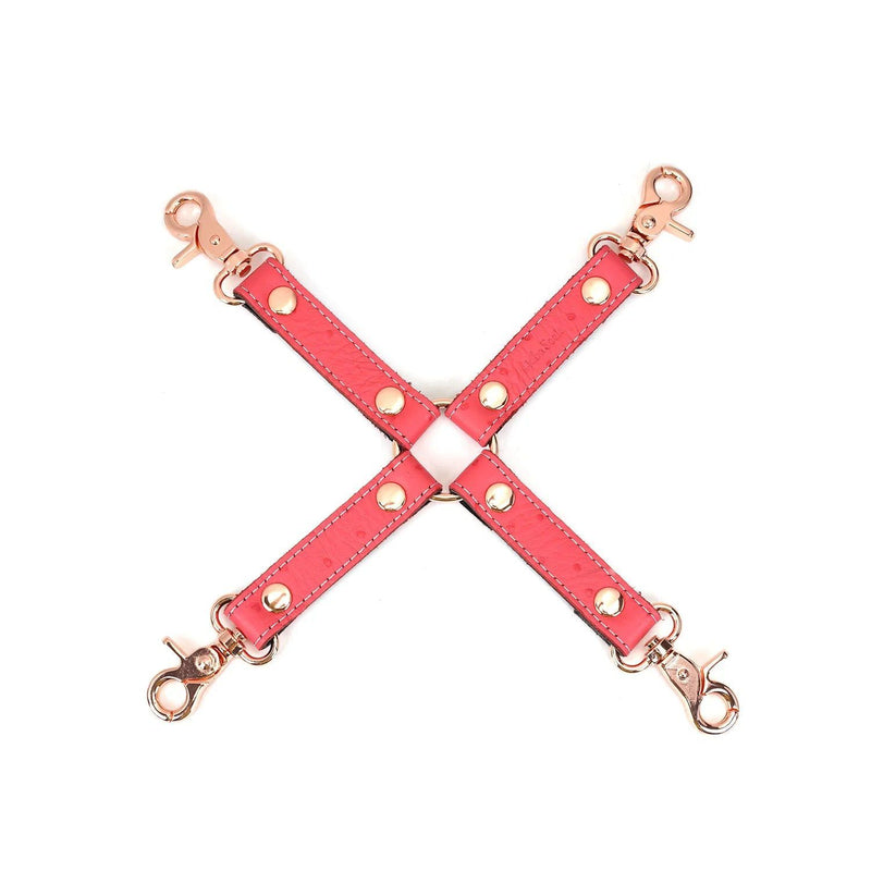 Liebe Seele - Angel's Kiss Exclusieve Leren Hogtie - Roze/Rosé Goud-Erotiekvoordeel.nl