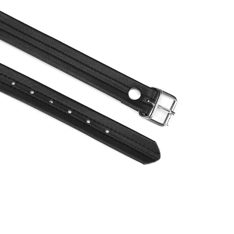 Liebe Seele - Black Bond - Bonded Leren Gag met Premium Siliconen Bal - Eco-vriendelijk - Nikkelvrij - Zwart-Erotiekvoordeel.nl