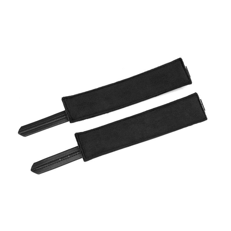 Liebe Seele - Black Bond - Bonded Leren Polsboeien - Zacht Gevoerd - Eco-vriendelijk - Nikkelvrij - Zwart-Erotiekvoordeel.nl