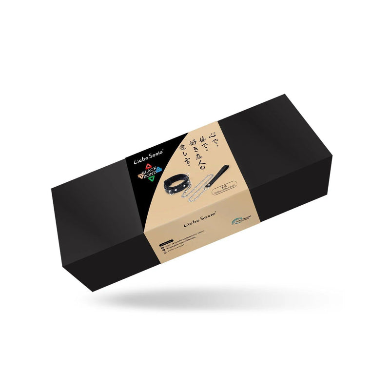 Liebe Seele - Black Bond - Eco-vriendelijke Collar Met Leiband - Nikkelvrije Hardware - Zwart-Erotiekvoordeel.nl