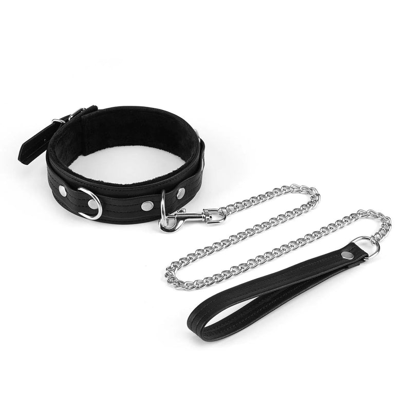 Liebe Seele - Black Bond - Eco-vriendelijke Collar Met Leiband - Nikkelvrije Hardware - Zwart-Erotiekvoordeel.nl