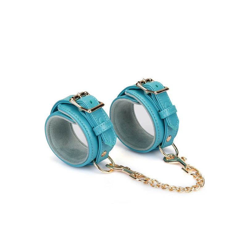 Liebe Seele - Blue Lamb - Manette in pelle di agnello - Blu con finiture dorate - Erotiekvoordeel.nl