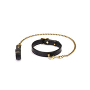 Liebe Seele - Crocodile Noir - Collier étroit en cuir avec imprimé crocodile - Noir-Erotiekvoordeel.nl