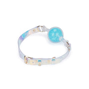 Liebe Seele - Bâillon boule de cristal - Silicone/PVC - Diamètre 4 cm - Bleu-Erotiekvoordeel.nl