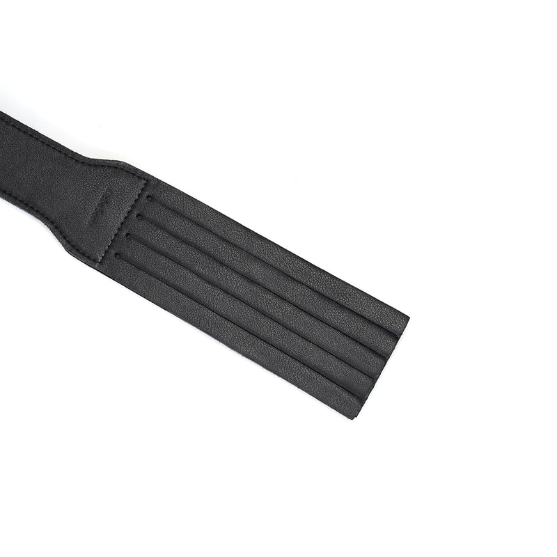 Liebe Seele - Dark Secret Exclusive Leather Punishment Belt - Double Paddle - Black - Erotiekvoordeel.nl