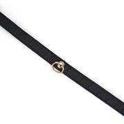 Liebe Seele Demon's Kiss Collar – Luxury Leather Collar with Gold O-ring – Erotiekvoordeel.nl