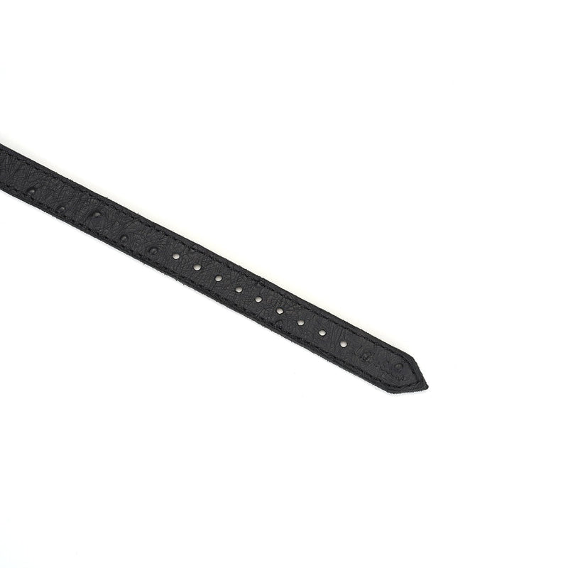 Liebe Seele Demon's Kiss Collar – Luxury Leather Collar with Gold O-ring - Erotiekvoordeel.nl