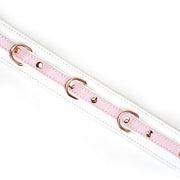 Liebe Seele - Fairy - Leren Collar met Leiband - Roze/Wit-Erotiekvoordeel.nl