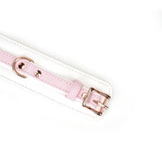 Liebe Seele - Fairy - Leather Ankle Cuffs - Rose Gold Hardware - Pink/White - Erotiekvoordeel.nl