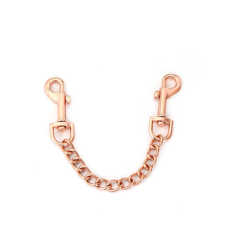 Liebe Seele - Fairy - Leather Ankle Cuffs - Rose Gold Hardware - Pink/White - Erotiekvoordeel.nl