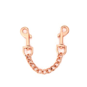 Liebe Seele - Fairy - Leather Wrist Cuffs - Rose Gold Buckles - Pink/White - Erotiekvoordeel.nl