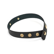 Liebe Seele - Leather Choker with Gold Letters SLUT - Luxurious and exclusive design - Black/Gold-Erotiekvoordeel.nl