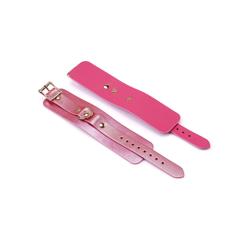 Liebe Seele - Lustre Rosa - Menottes en cuir - Rose nacré - Erotiekvoordeel.nl