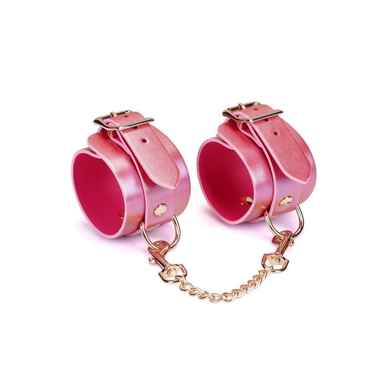 Liebe Seele - Lustre Rosa - Menottes en cuir - Rose nacré - Erotiekvoordeel.nl